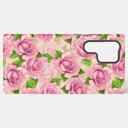 Rosa Rose Samsung Galaxy Hülle (Rückseite (Horizontal))