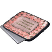 Rosa Rose Satin Foto Frame Electronics Ba Laptopschutzhülle (Vorne Knopf)
