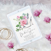 Rosa Rose Satin High Heels Brautparty Einladung