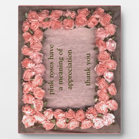 Rosa Rose Satin Stoff Foto Rahmen Appreck (Vorderseite)