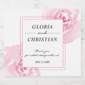 Rosa Rose Schaumweinetikett (Einzelnes Label)