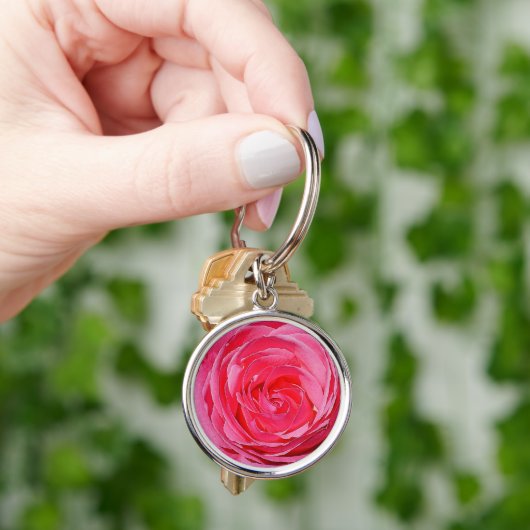 Rosa Rose Schlüsselanhänger (Hand)