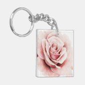 Rosa Rose Schlüsselanhänger (Vorderseite links)