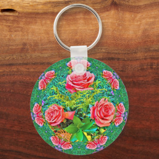 Rosa Rose Schlüsselanhänger