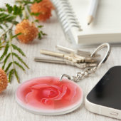 Rosa Rose Schlüsselanhänger (Vorderseite rechts)