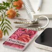 Rosa Rose Schlüsselanhänger (Vorderseite rechts)