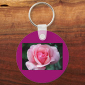 Rosa Rose Schlüsselanhänger (Vorderseite)