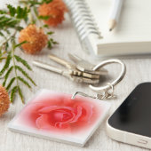 Rosa Rose Schlüsselanhänger (Vorderseite rechts)