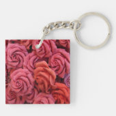 Rosa Rose Schlüsselanhänger (Rückseite)