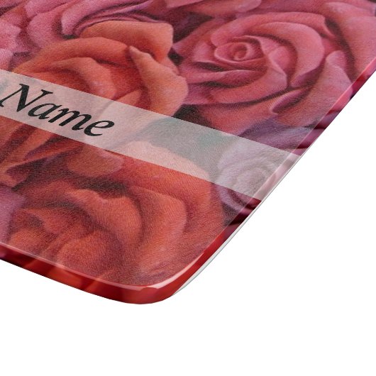 Rosa Rose Schneidebrett (Ecke)