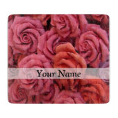 Rosa Rose Schneidebrett (Vorderseite)