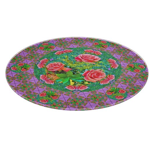 Rosa Rose Schneidebrett (Ecke)