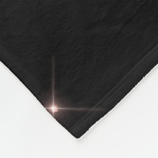 Rosa Rose Schwarzer Glitzer Monogram Name Fleecedecke (Ecke)