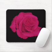 Rosa Rose, schwarzes Hintergrund mousepad (Mit Mouse)