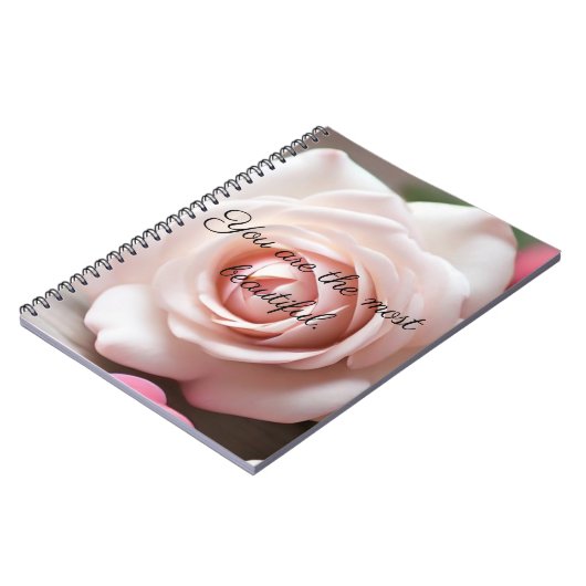 Rosa Rose - Selfesteem Booster SpiralNotebook Notizblock (Linke Seite)