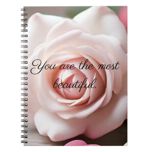 Rosa Rose - Selfesteem Booster SpiralNotebook Notizblock (Vorderseite)