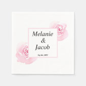 Rosa Rose Serviette (Vorderseite)