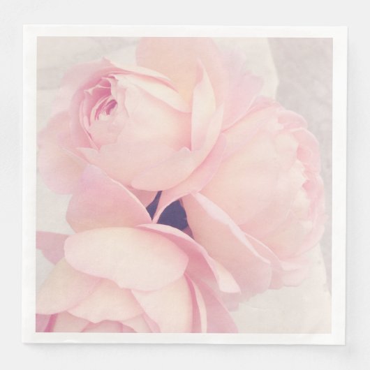 Rosa Rose Serviette (Vorderseite)