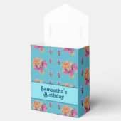 Rosa Rose Shabby Chic Aquamarin Aqua Floral Gefall Geschenkschachtel (Geöffnet)