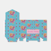 Rosa Rose Shabby Chic Aquamarin Aqua Floral Gefall Geschenkschachtel (Ungefaltet)