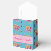 Rosa Rose Shabby Chic Aquamarin Aqua Floral Gefall Geschenkschachtel (Geöffnet)