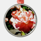 Rosa Rose Silbernes Ornament (Vorne)