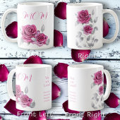 Rosa Rose Silver Blätter "You are Loved" Mama Kaffeetasse