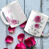 Rosa Rose Silver Blätter "You are Loved" Mama Kaffeetasse