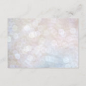 Rosa Rose | Silver Bokeh Hochzeitsempfang Begleitkarte (Rückseite)