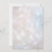 Rosa Rose | Silver Bokeh Wedding Einladung (Rückseite)