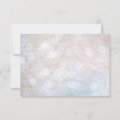 Rosa Rose | Silver Bokeh Wedding RSVP Karte (Rückseite)