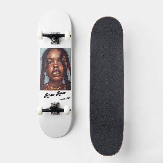 Rosa Rose Skateboard (Vorderseite)