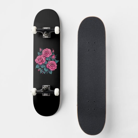 Rosa Rose Skateboard (Vorderseite)