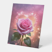 Rosa Rose Sockelschild (Vorderseite)
