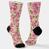 Rosa Rose Socken (Gewinkelt)