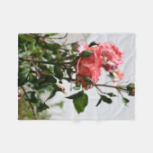 Rosa Rose Soft Blankon Fleecedecke (Vorderseite (Horizontal))