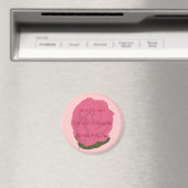 Rosa Rose, Speichern Sie das Datum der Hochzeitsma Magnet (In Situ (Geschirrspüler))