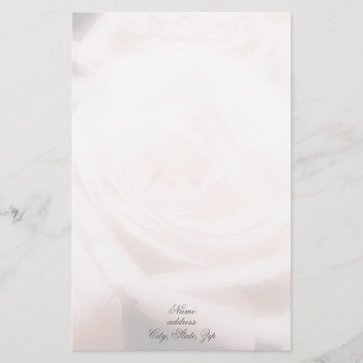 Rosa Rose stationär Briefpapier (Vorderseite)