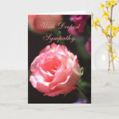 Rosa Rose, Sympathiekarte Karte (Gelbe Blume)