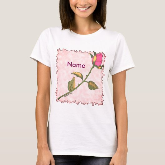 Rosa Rose T-Shirt (Vorderseite)