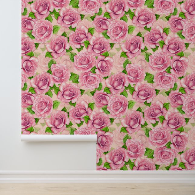 Rosa Rose Tapete (Anwendung)