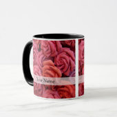 Rosa Rose Tasse (Vorderseite Links)