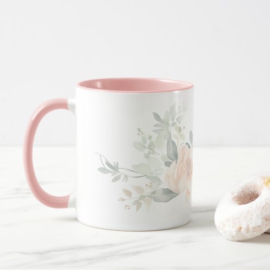Rosa Rose Tasse (Mit Donut)