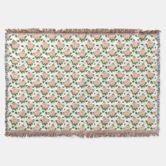 Rosa Rose Throw Blanket Decke (Vorderseite)
