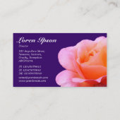 Rosa Rose - Tief Lila Visitenkarte (Rückseite)