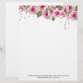 Rosa Rose Tiger Lily Briefbogen (Vorne/Hinten)