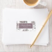 Rosa-Rose-Tischmarke Adressaufkleber (Insitu)