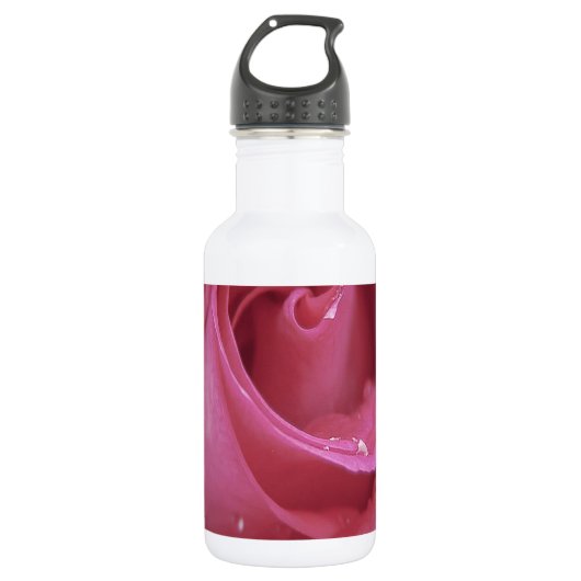 Rosa Rose Trinkflasche (Vorderseite)
