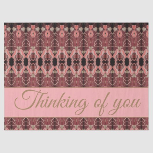 Rosa Rose und Burgund Seidenpapier (Vorderseite)