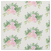 Rosa Rose und Eucalyptus Bouquet Stoff (Muster)